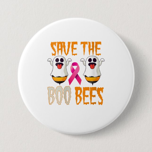 Womens Save the Boo Bees Breast Awareness Pi 7.5 Cm Round Badge (Front)