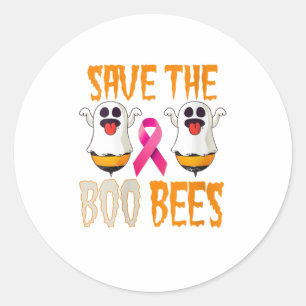 Womens Save the Boo Bees Breast Awareness Pi Classic Round Sticker