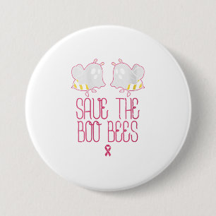 Womens Save The Boo Bees Breast Cancer Aware 7.5 Cm Round Badge