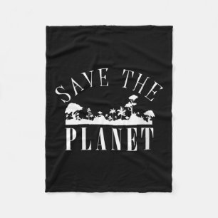 Womens Save The Planet Environmental Protection Fleece Blanket