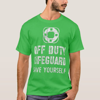 Womens Save Yourself Lifeguard Humour Swimming Poo T-Shirt