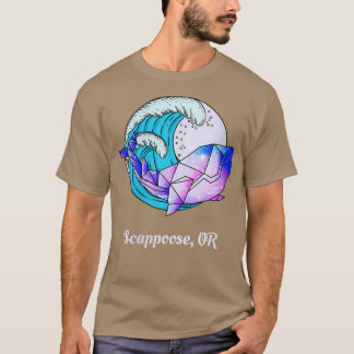Womens Scappoose OR Japanese Paint Geometric Orca  T-Shirt