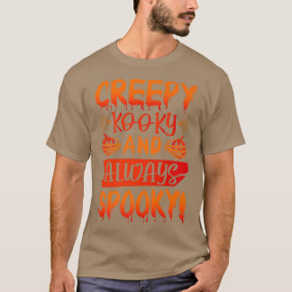 Womens Scary Halloween broom engraved pumpkin funn T-Shirt