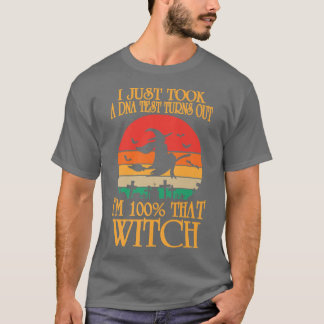 Womens Scary Halloween design broom funny witch qu T-Shirt