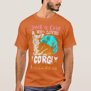 Womens Scary Halloween dog corgi holder lover  T-Shirt