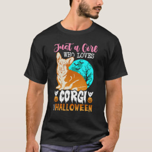 Womens Scary Halloween dog corgi holder T-Shirt