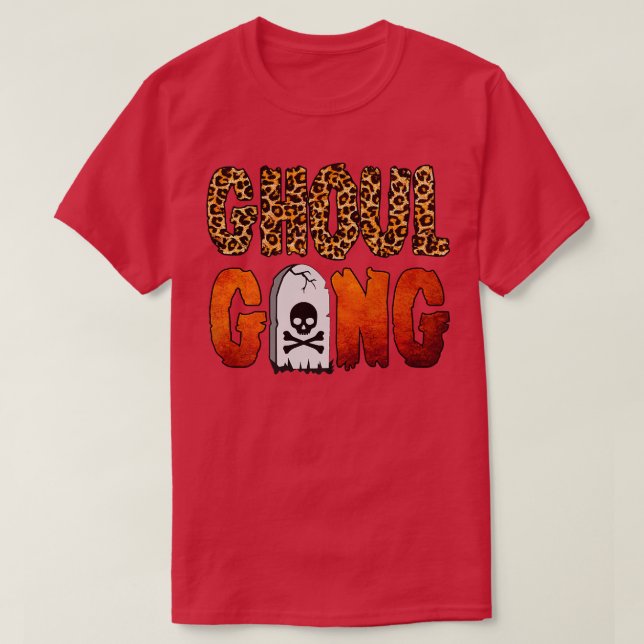 Womens Scary spooky Halloween design ghoul gang T-Shirt (Design Front)