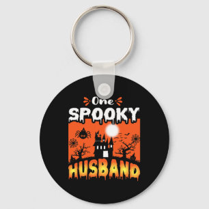 Womens Scary Spooky Halloween Design Haunted Castl Key Ring