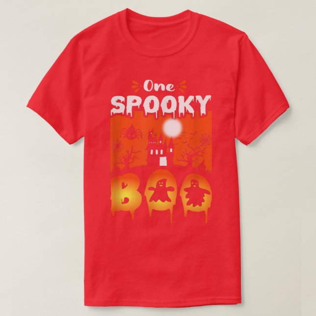 Womens Scary spooky Halloween design haunted castl T-Shirt (Design Front)