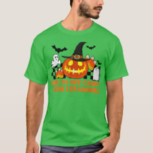 Womens Scary spooky Halloween design pumpkin candy T-Shirt
