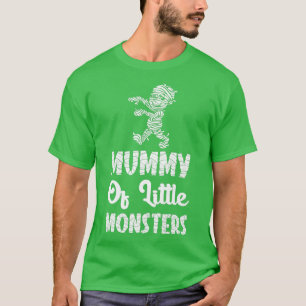 Womens Scary spooky Halloween mum mummy of little T-Shirt