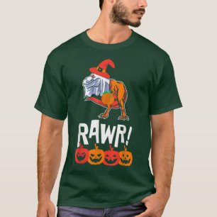 Womens Scary Spooky Halloween TRex Tyrannosaurus D T-Shirt