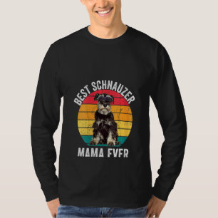 Womens Schnauzer Mama Mini Miniature Schnauzer Mum T-Shirt