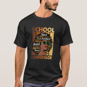 Womens School Counsellor Black History Month Afro T-Shirt