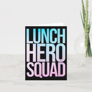 Womens School Lunch Hero Squad Cafeteria Workers C Card