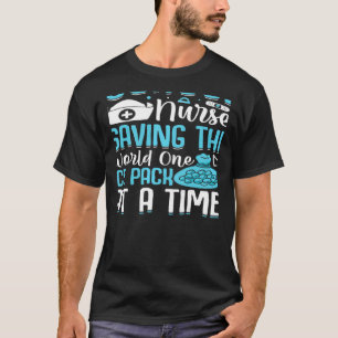 Womens School Nurse Saving The World One Ice Pack T-Shirt