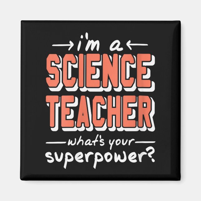 Womens Science Teacher Superwer Funny Nerd Pride V Magnet (Front)
