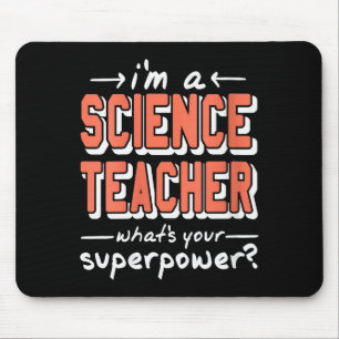 Womens Science Teacher Superwer Funny Nerd Pride V Mouse Mat