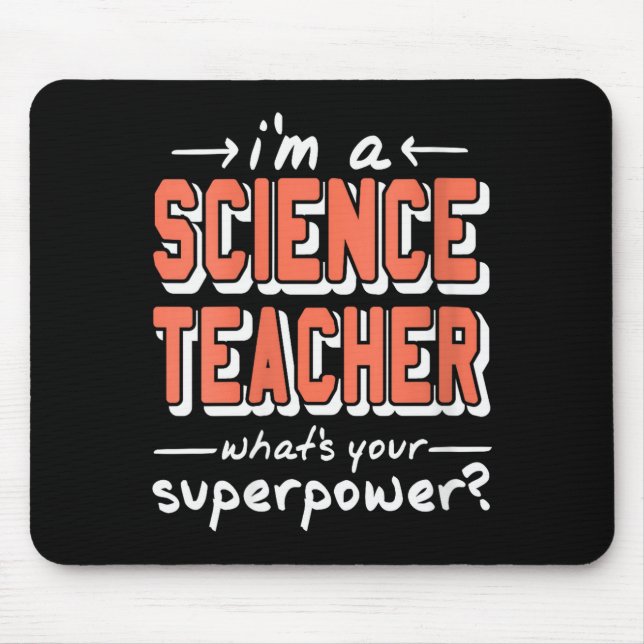 Womens Science Teacher Superwer Funny Nerd Pride V Mouse Mat (Front)