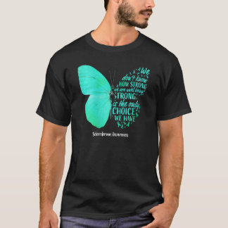 Womens Scleroderma Awareness Butterfly Teal Ribbon T-Shirt