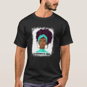 Womens Scleroderma Warrior Curly Natural Hair Afro T-Shirt