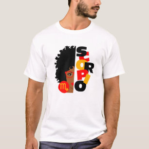 Womens Scorpio Girl Africa Girl Zodiac Signs Birth T-Shirt
