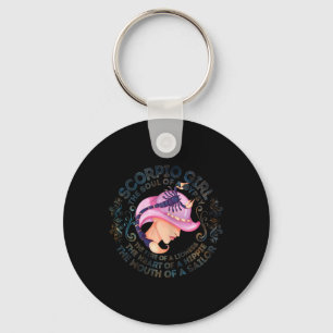 Womens Scorpio Girl The Soul Of A Gypsy Birthday H Key Ring