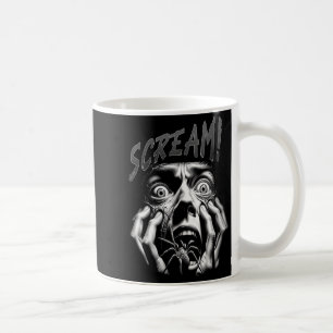 Womens Scream Horror Face Sder Terror Creepy Arach Coffee Mug