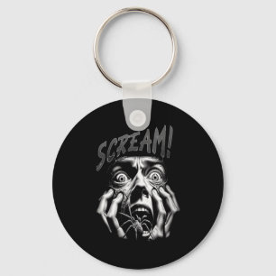 Womens Scream Horror Face Sder Terror Creepy Arach Key Ring