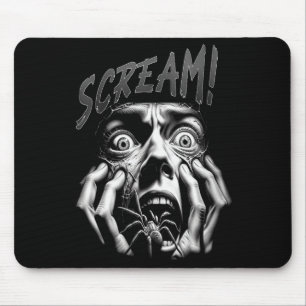 Womens Scream Horror Face Sder Terror Creepy Arach Mouse Mat