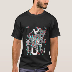 Womens Screw You Stereo Red Cyan Funny Handyman Co T-Shirt