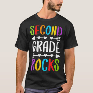 Womens Second Grade Rocks  2nd Grade Back To Schoo T-Shirt