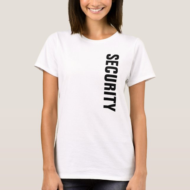 Womens Security T Shirts Custom Logo Double Sided (Front)