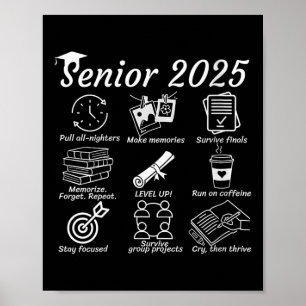Womens Senior Year Student - Funny Cl Of 2025 Grad Poster
