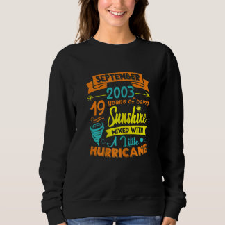 Womens September 2003 19 Years Old Sunshine Mixed  Sweatshirt