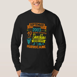 Womens September 2003 19 Years Old Sunshine Mixed  T-Shirt