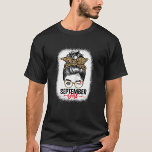 Womens September Girl Woman Face Wink Eyes Lady Fa T-Shirt