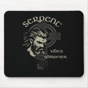 Womens Serpent Vibes Whisperer Nordic Mystic Beard Mouse Mat