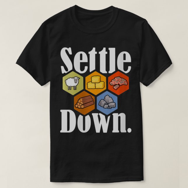 Womens Settle Down Board Game Night Longest Settle T-Shirt (Design Front)