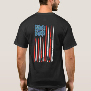 Womens Sewing Needles Flag American USA For Sewer T-Shirt