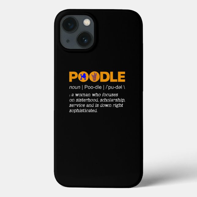 Womens SGRho Sigma 1922 Poodle Noun Gamma Rho Hand Case-Mate iPhone Case (Back)