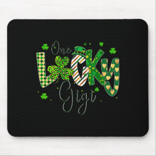 Womens shamrock one lucky gigi st. patrick's day mouse mat