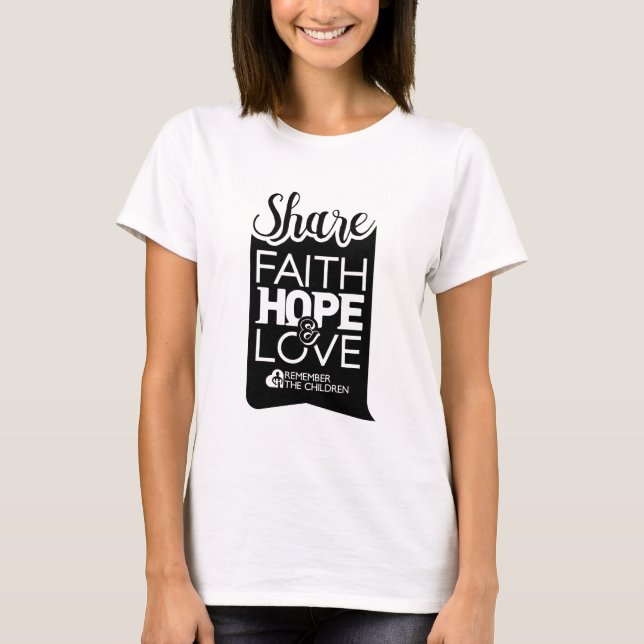 Womens Share Tee (white) (Front)