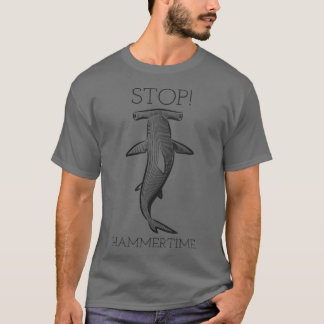Womens Shark Sayings Funny Stop Hammertime VNeck  T-Shirt