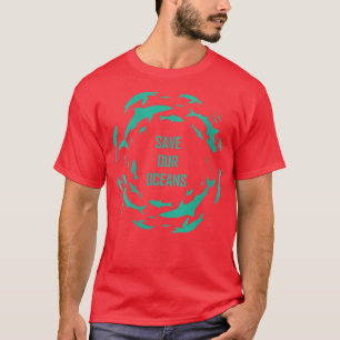 Womens SharkSAVE OUR OCEANS SHARKS Scuba Diver Gif T-Shirt