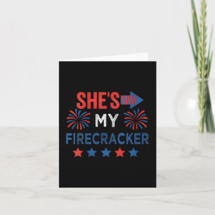 Womens Shes My Firecracker 4th Of July Matching Co Card