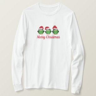 Women's Shirt Holiday Penguin Carolers