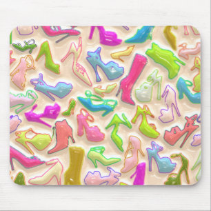 Womens Shoes Collage Mouse Mat