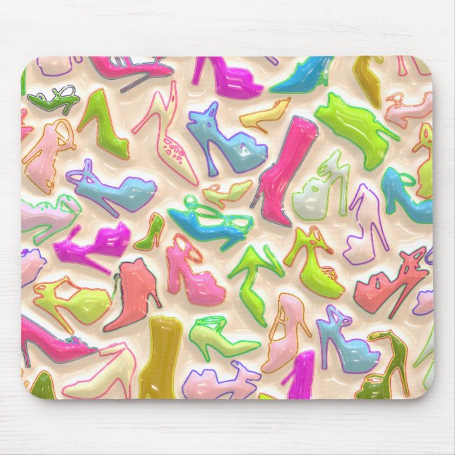 Womens Shoes Collage Mouse Mat (Front)