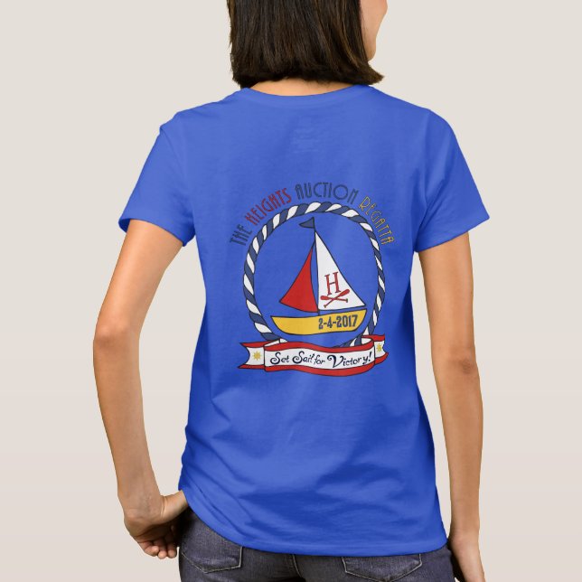 Women's Short-Sleeved Blue Heights Regatta T-Shirt (Back)